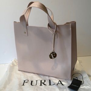 Furla “Divide It” Saffiano Leather Tote Handbag